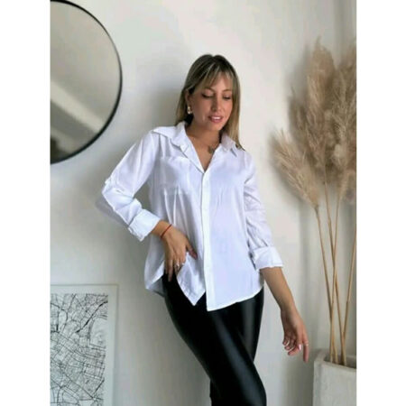 CAMISA DE LINO C/SPANDEX O POPLIN DAMA